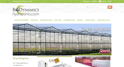 Desktop Screenshot of biodynamicshydroponics.com